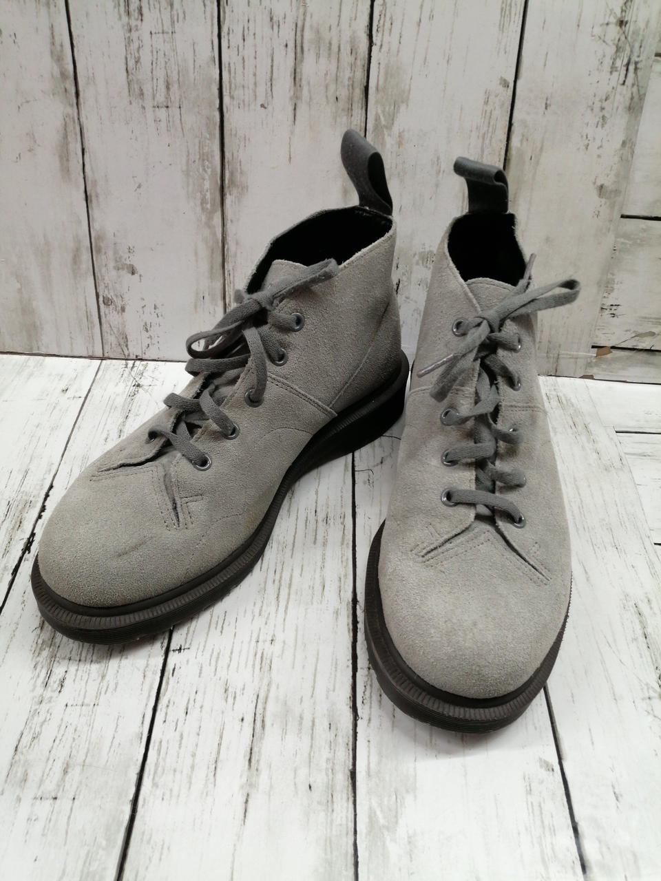 Dr.Martens CHURCH UK6 スエード モンキーブーツ グレー Dr.Martens CHURCH UK6 スエード モンキーブーツ グレー
