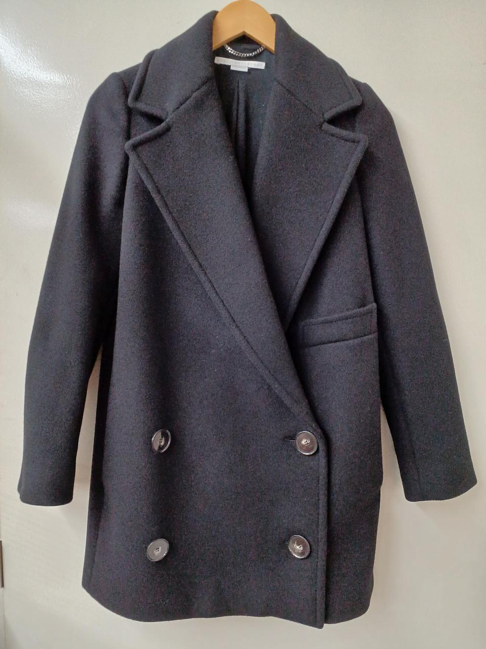 ★美品★ステラマッカートニー ツイードチェスターコート ダブル グレー 36 M ☆美品☆ステラマッカートニー ツイードチェスターコート ダブル
