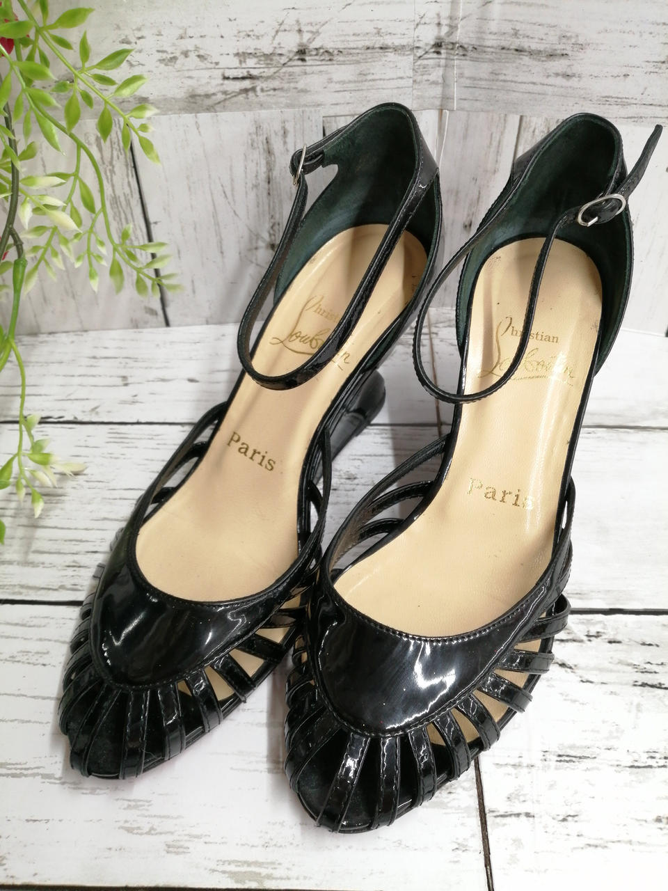 8167 クリスチャンルブタン カタクロウ コルク スタッズ サンダル 美品