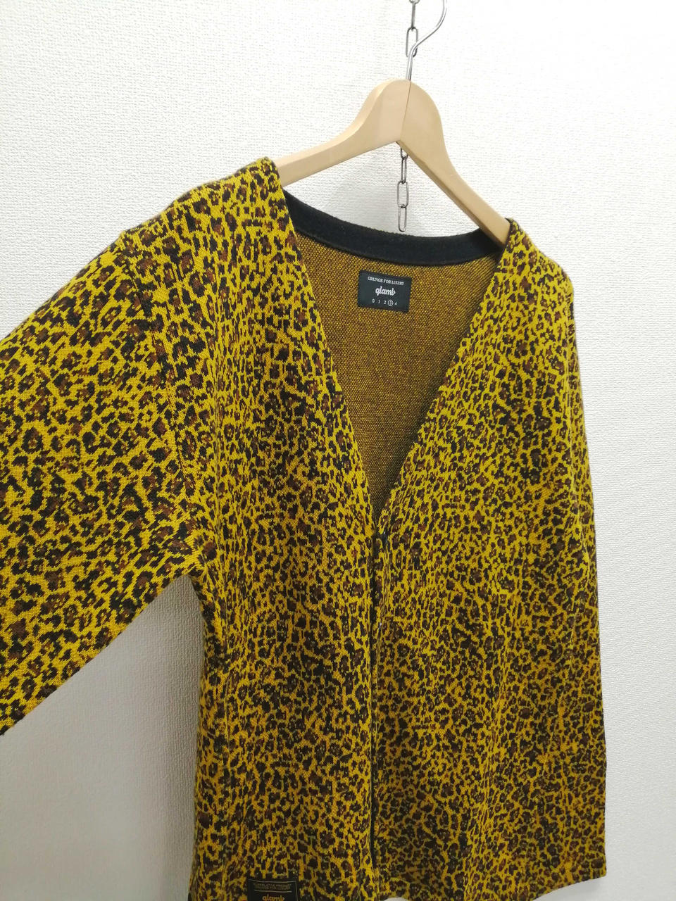 glambカーディガン美品 glamb カーディガン Fuzzy Border Cardigan / ファジーボーダー