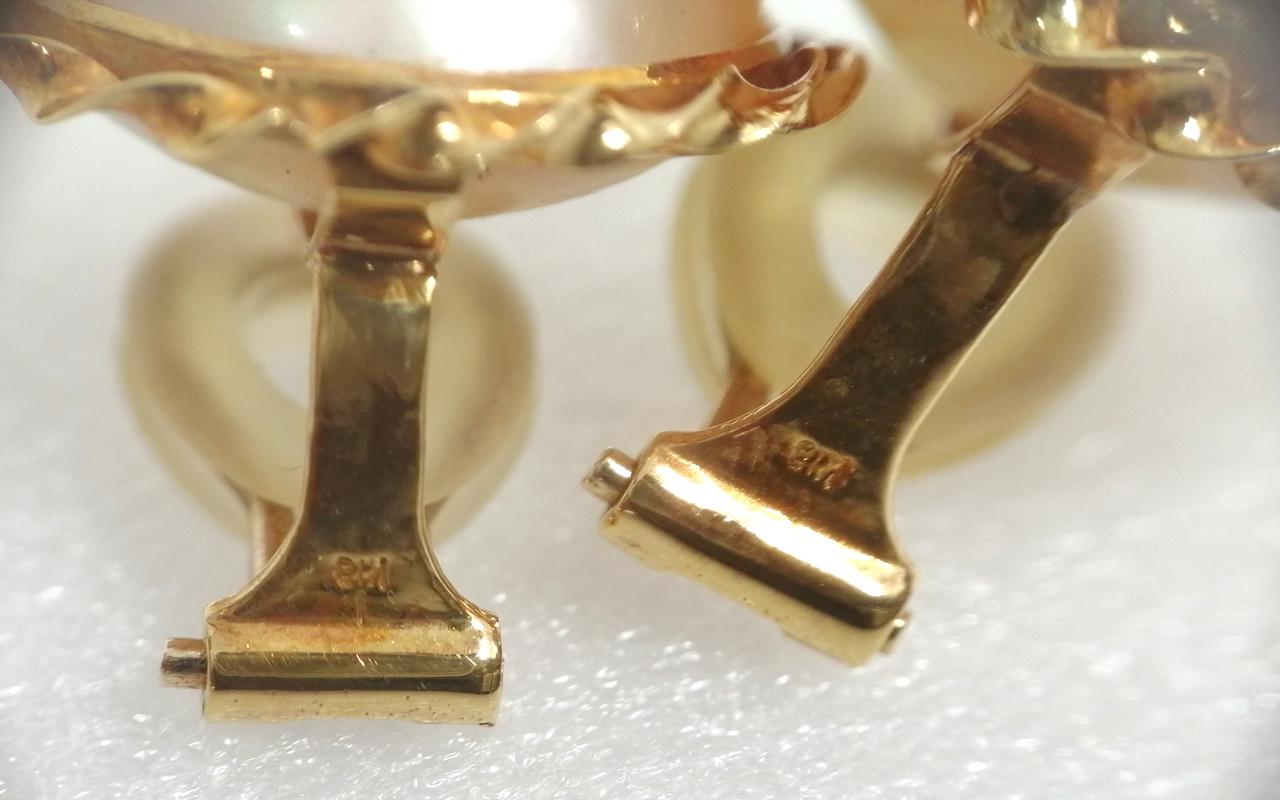 マベパールイヤリング K18Ω 保証期間保証なし発送目安1-2日後登録日2023年08月07日マベ　パール　真珠　マベ貝　直径約14