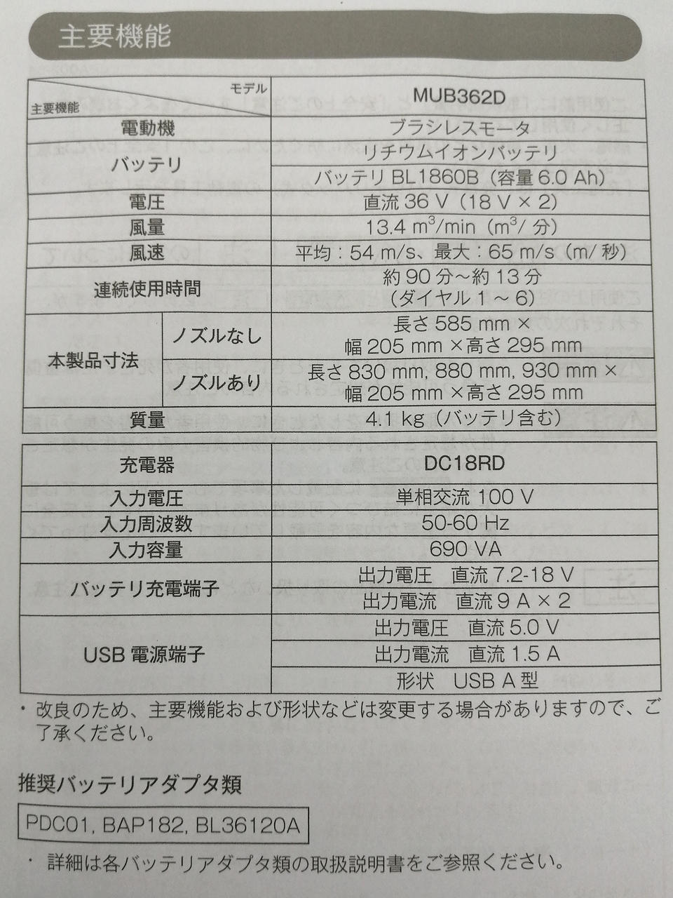 製品仕様