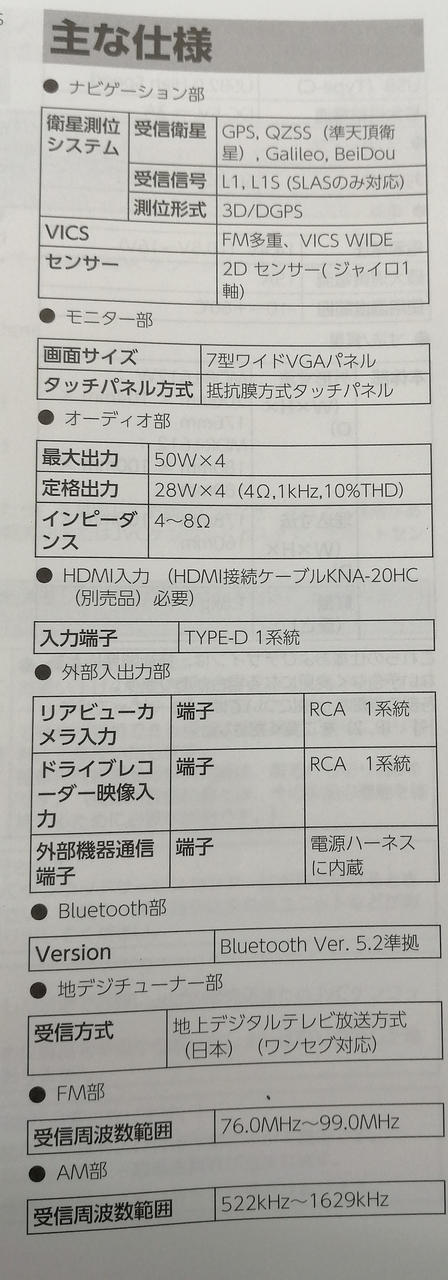 製品仕様①