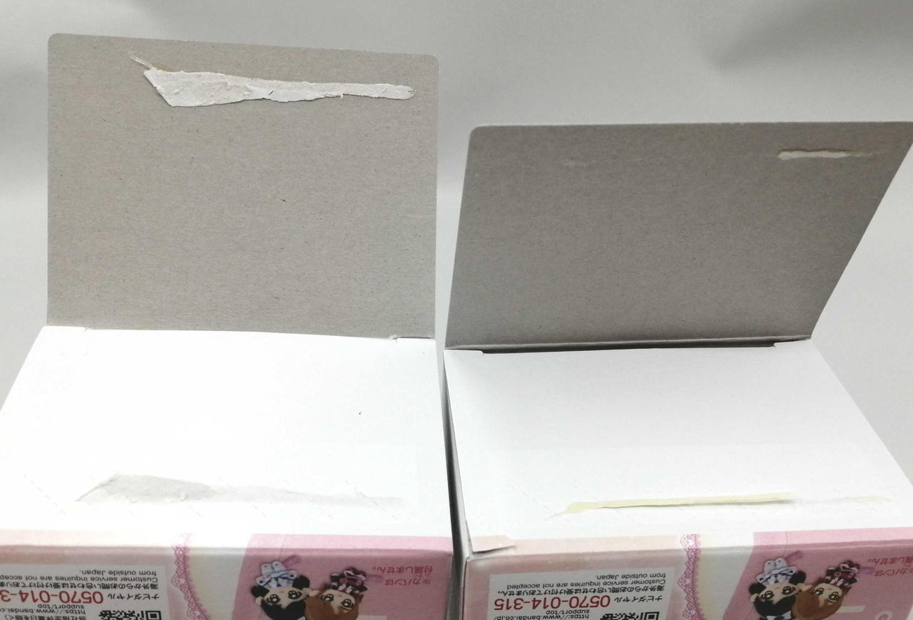 他は裏面からこのように開封されています