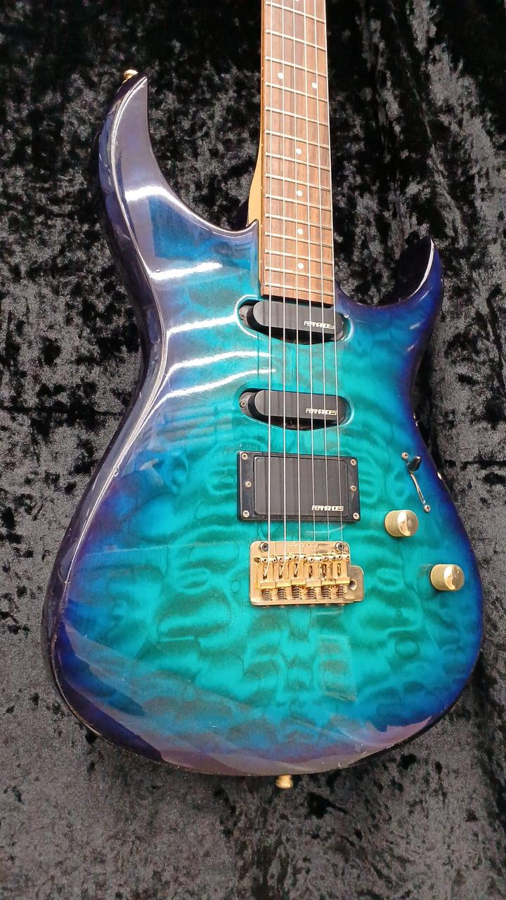 FERNANDES エレキギター 青 24フレット ハードケース付き Fernandes ブルーエレキギター ハードケース付き FERNANDES エレキ