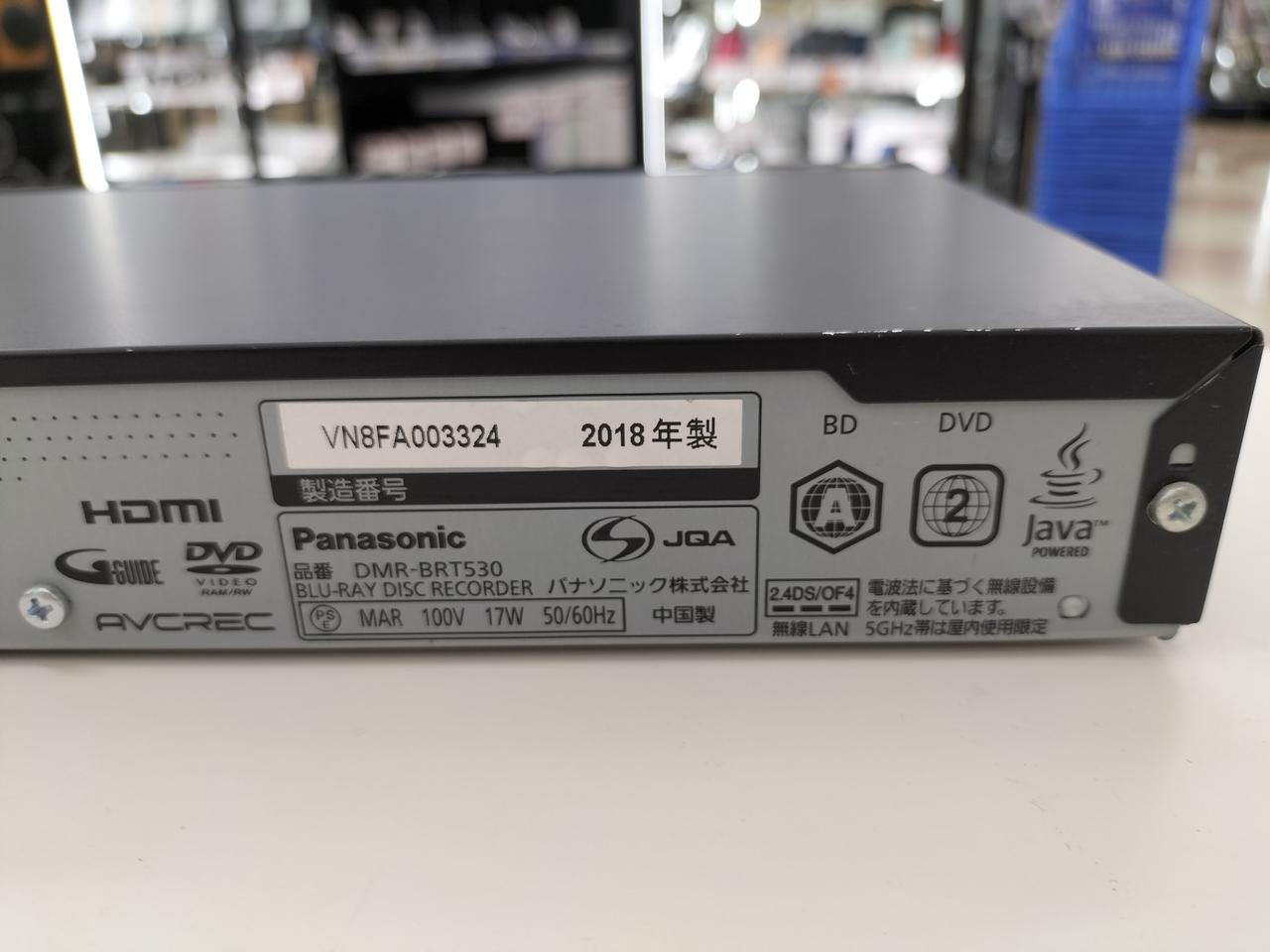 Panasonic DMR-BRT530ブルーレイレコーダー 本体 パナソニック DIGA DMR-BRT530 ブルーレイ、DVDレコーダー本体