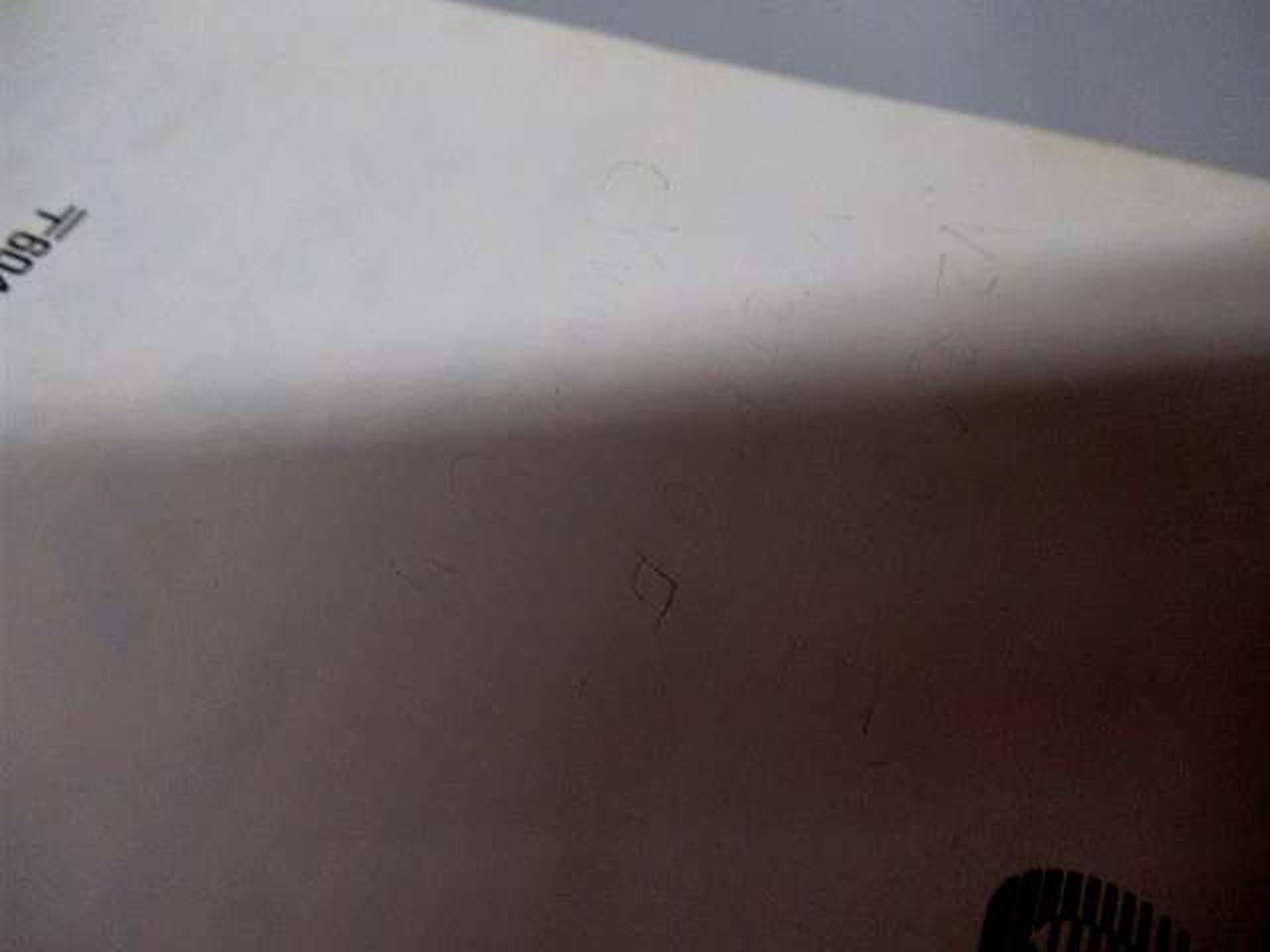 説明書鉛筆記入形跡有