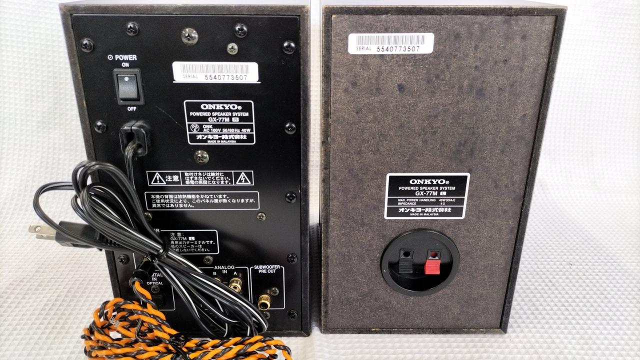 【値下げしました】ONKYOのスピーカー ONKYO オンキョー 2ウェイ・スピーカーシステム(1台) 黒モデル