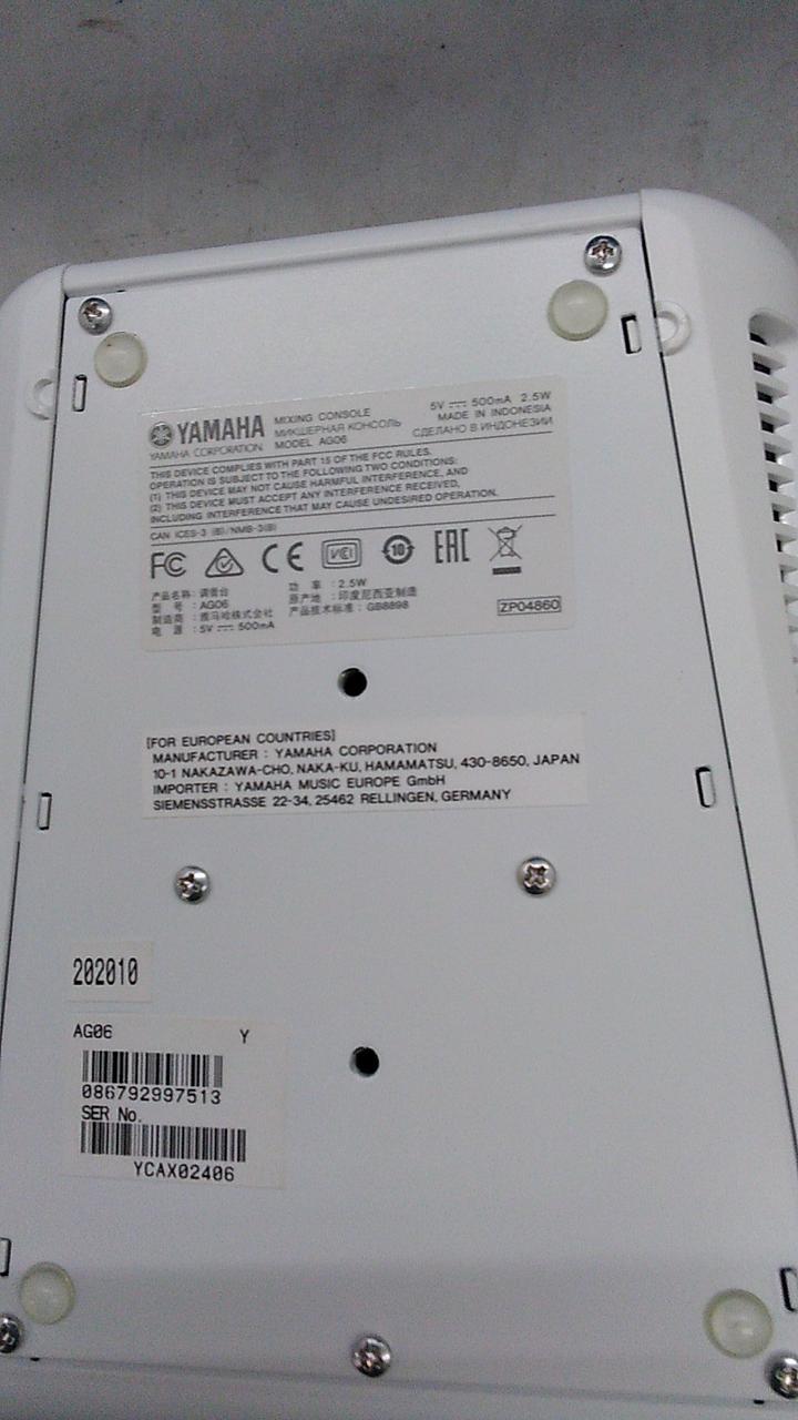 【新品未使用】Yamaha AG06 MK2 オーディオインターフェイス 新品未使用】Yamaha ag 06 mk2 オーディオインターフェイス