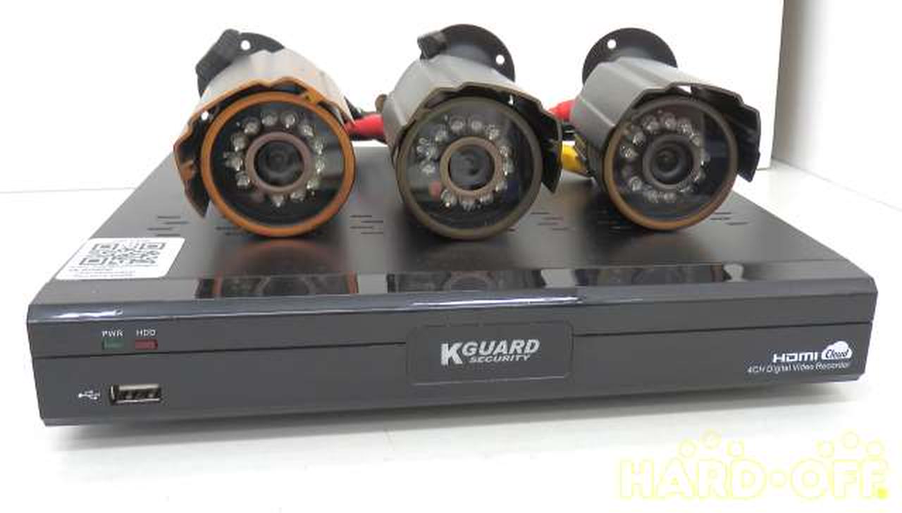 KGUARD 52万画素 屋外対応 防犯カメラ4台＋録画機セット | 沖縄