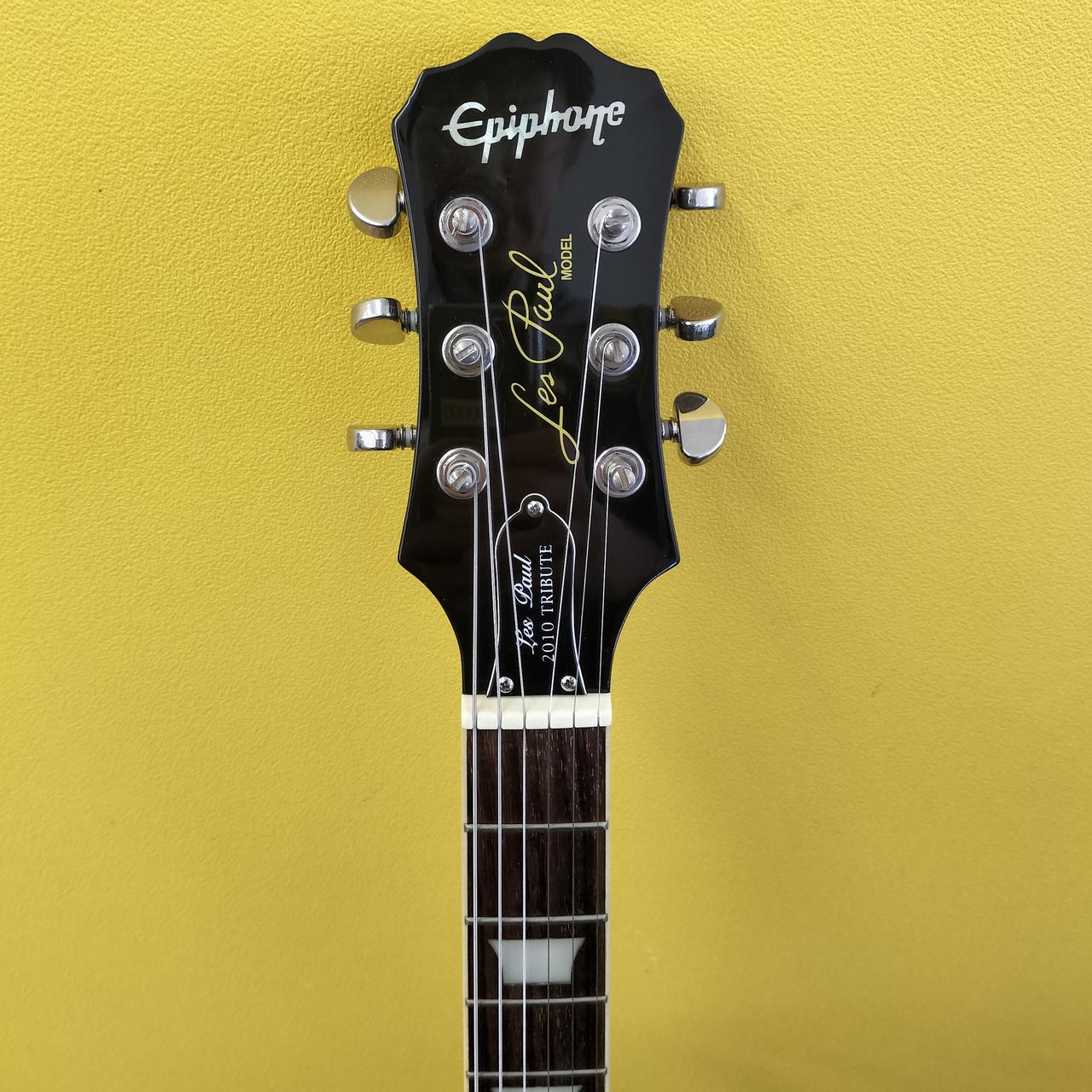 【ケース付】Epiphone Les Paul 2010 TRIBUTE エレキ 美品 Epiphone エピフォン LesPaul 2010 Tribute 黒 美品
