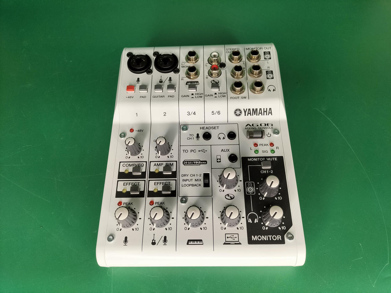 YAMAHA AG06 完全動作品 YAMAHA AG06レビュー】オンラインレッスンで活躍する配信特化の