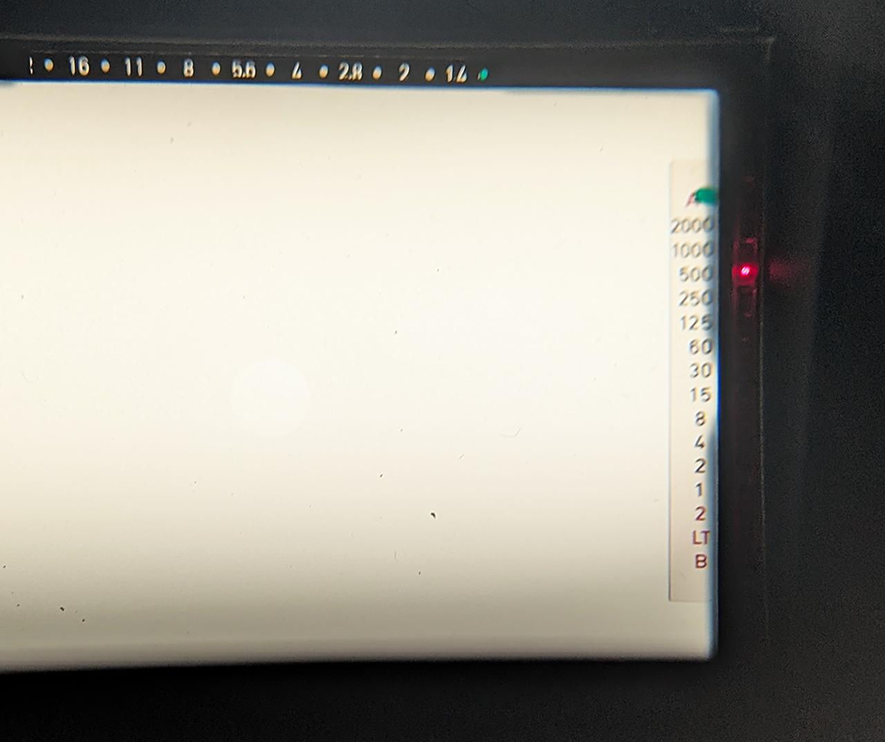 露出計動作しています