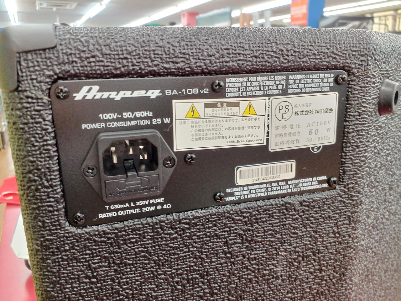 【底値：美品】Ampeg BA108ベースアンプ 動作良好 Amazon | AMPEG ベースアンプコンボ BA-108 V2 | ベースコンボ