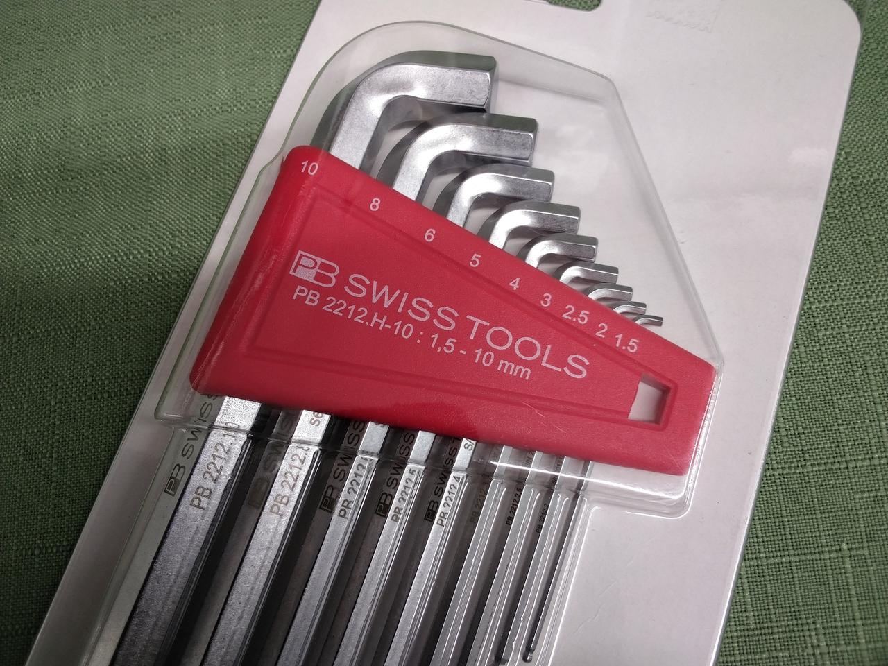 PB SWISS TOOLS ショート 六角レンチ 新品 PB SWISSTOOLS|ショートヘッドボール付き六角棒レンチセット