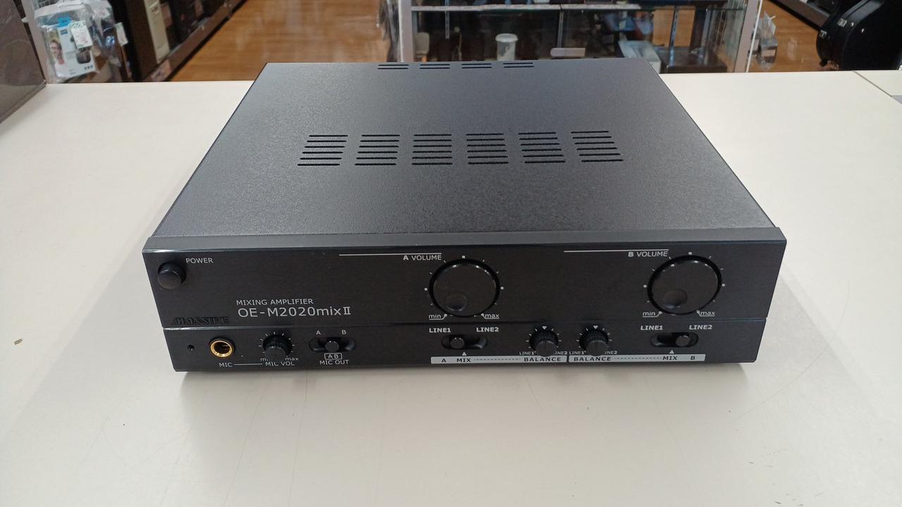 【極美品】MASSIVE マッシブ OE-M2020mix ミキシングアンプ 2chモノラルミキシングアンプ OE-M2020mix スピーカー付き オースミ
