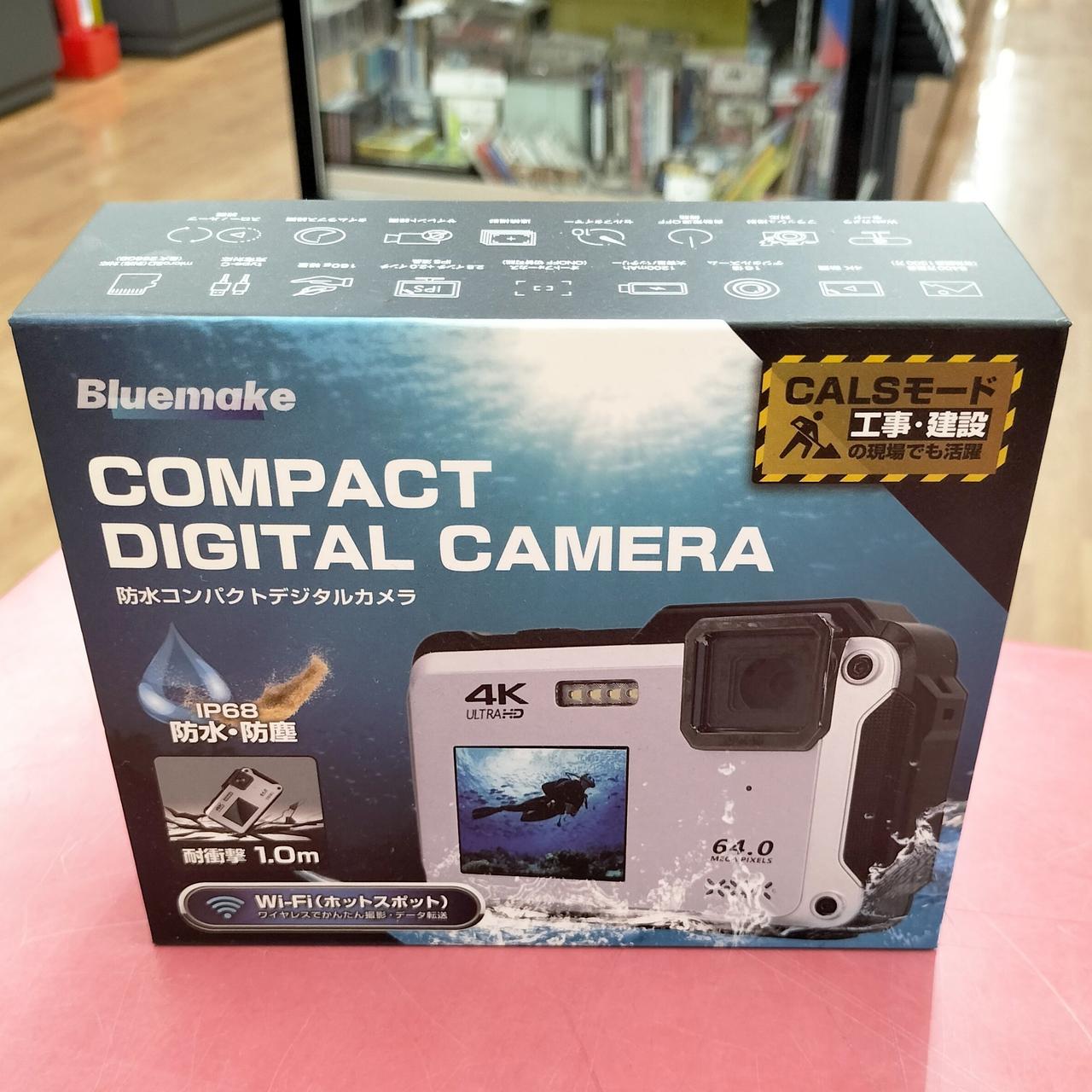 Bluemake コンパクトデジタルカメラ IP68 ブルーメイク Bluemake 防水コンパクトデジタルカメラ ブラック
