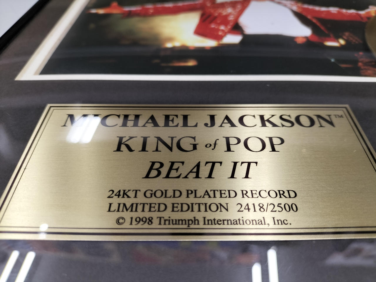 24金使用　マイケルジャクソン　500個限定　No.91番24k ブカレスト音源 TRIUMPH INTERNATIONAL INC.|MICHAEL JACKSON ゴールドレコード