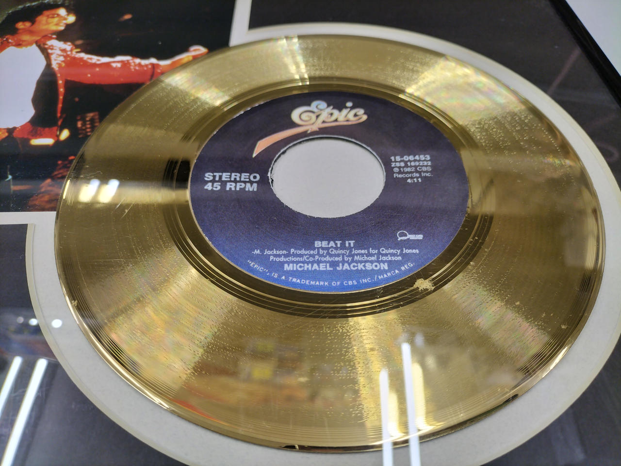 24金使用　マイケルジャクソン　500個限定　No.91番24k ブカレスト音源 TRIUMPH INTERNATIONAL INC.|MICHAEL JACKSON ゴールドレコード