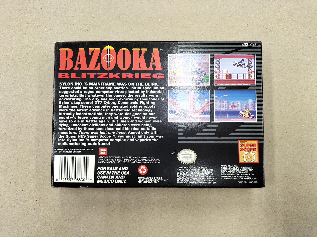 バンダイ(BANDAI)|SNESソフト 北米版 BAZOOKA BLITZKRIEG