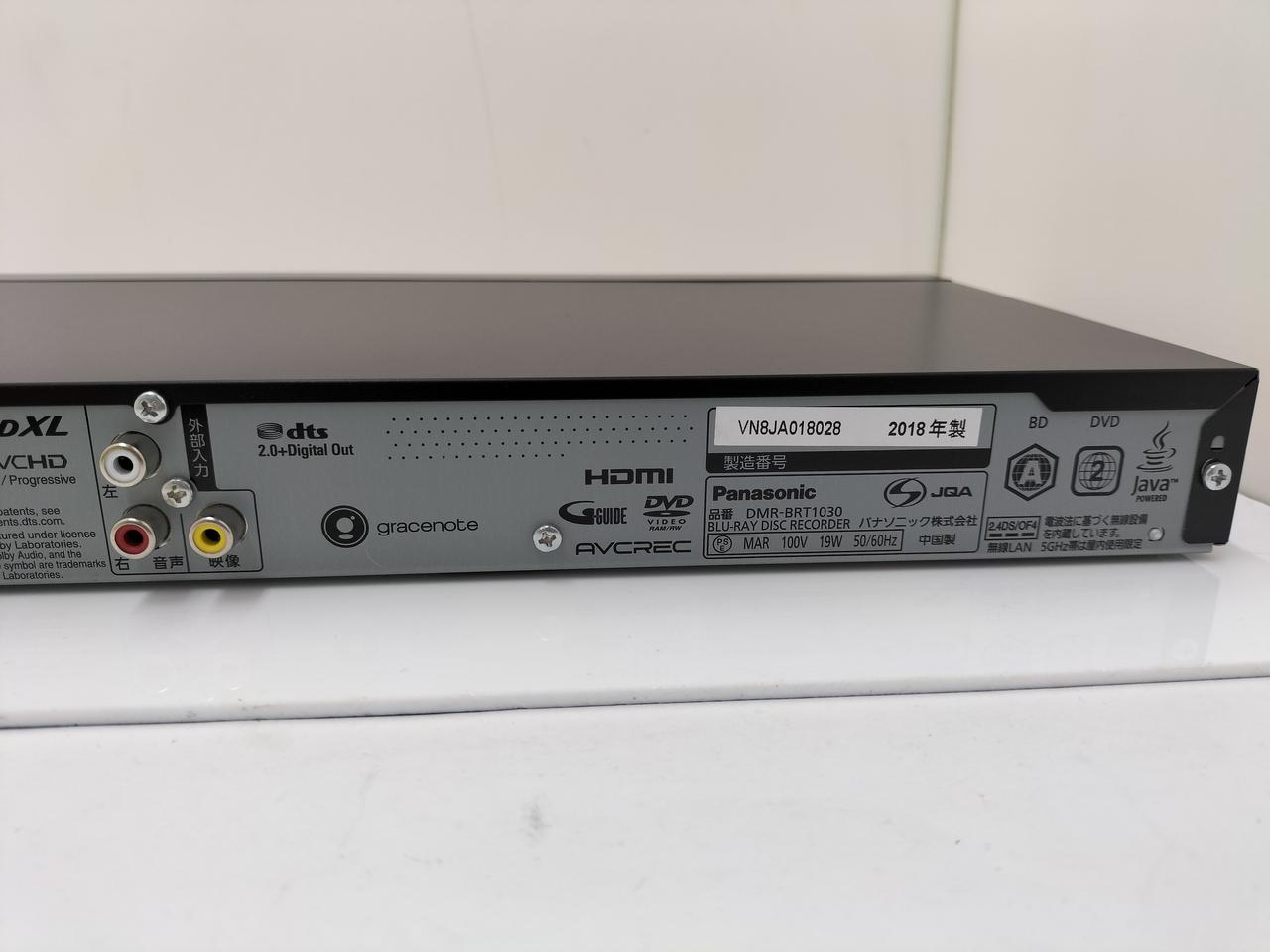 Panasonic ブルーレイ DIGA DMR-BRT1030 ケーブル付き User manual