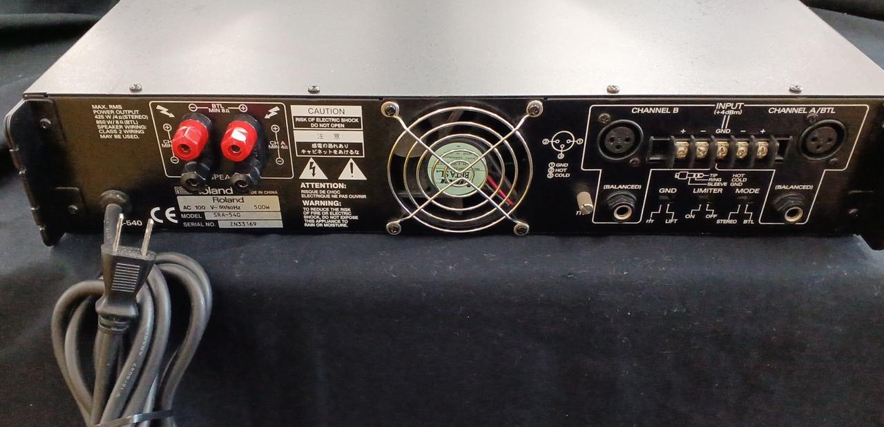 パワーアンプ ローランドSRA-540ラックマウント型ステレオパワーアンプ