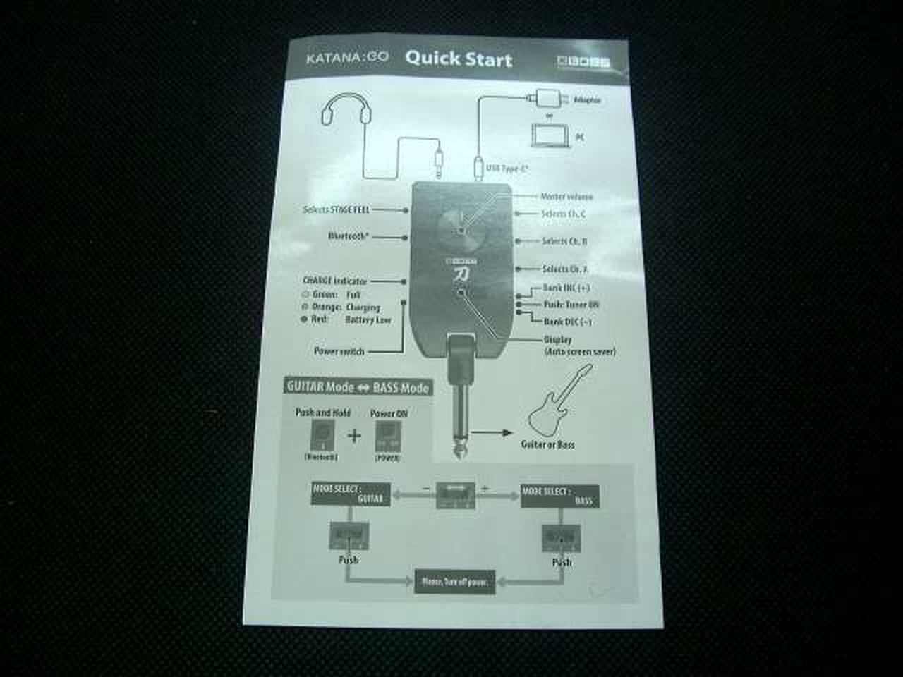 クイックスタートガイドにシワ傷みあります