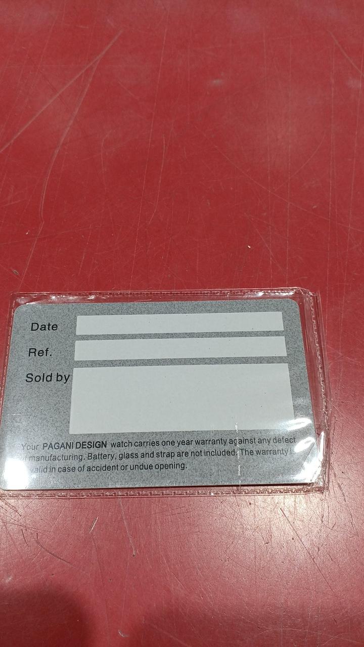 未記入の保証書