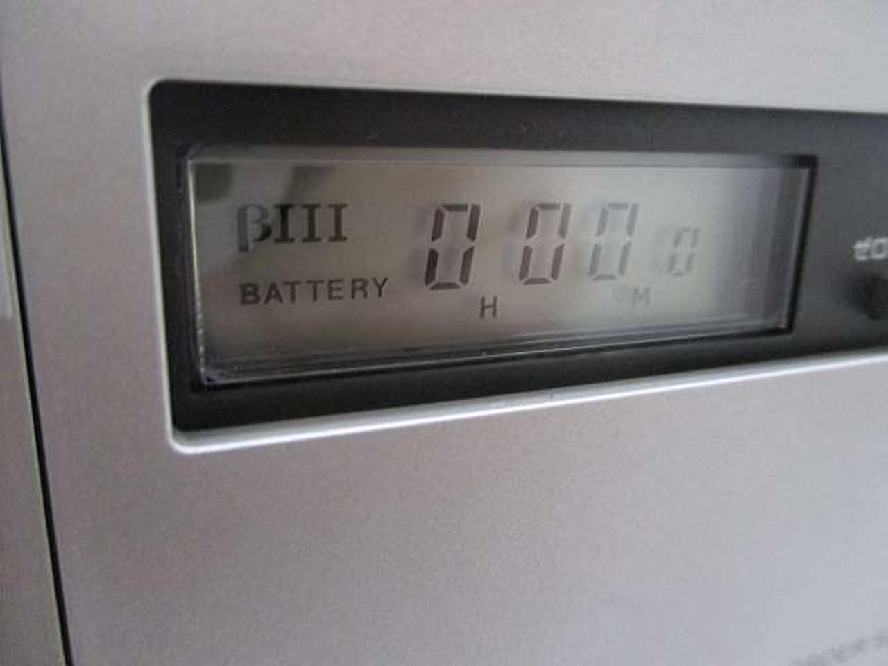 バッテリーで通電しました