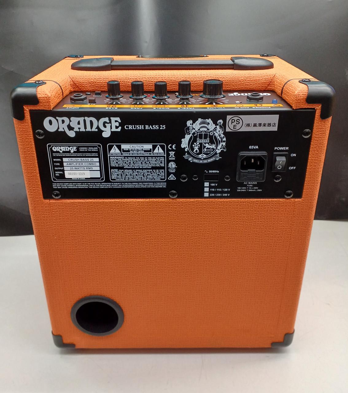 ORANGE CRUSH BASS 25 ベース用アンプ CrushBass 25 – Orange Amps
