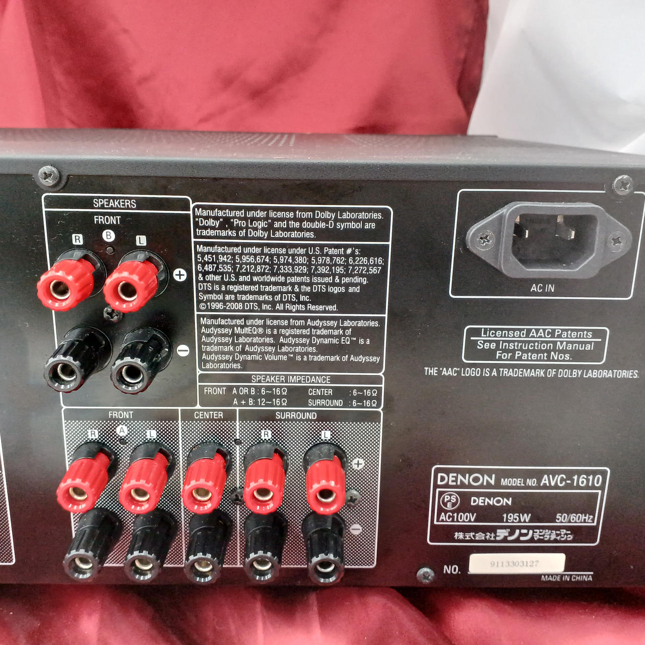 毎日値下げ　DENON AVアンプ リモコン付き AVC-1610 ブラック 毎日値下げ DENON AVアンプ リモコン付き AVC-1610 ブラック