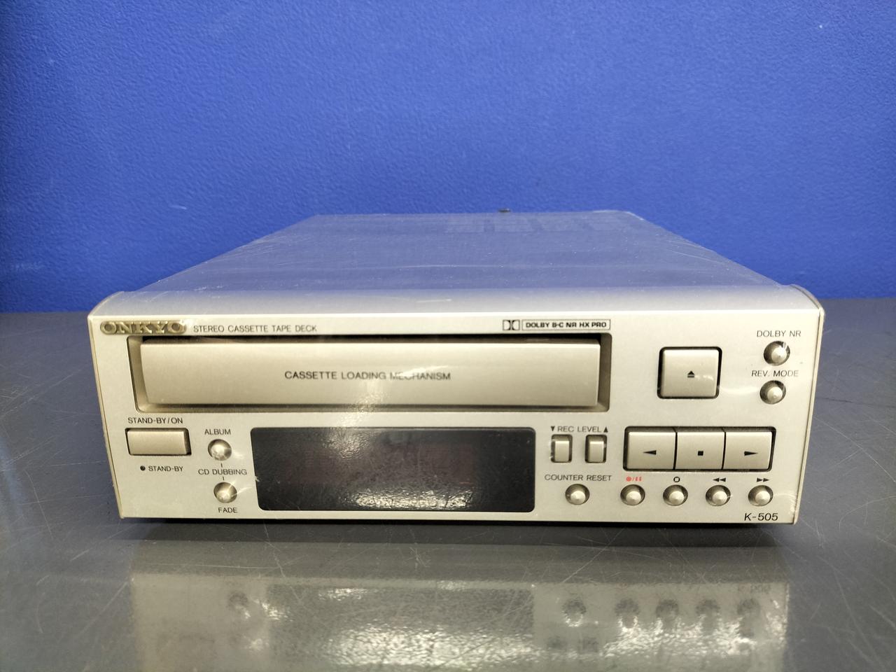 動作品　ONKYO  オンキョー　ステレオカ　セットテープデッキ　 K-505X ONKYO カセットデッキ K-505X ONKYO K-505X カセットテープ デッキ