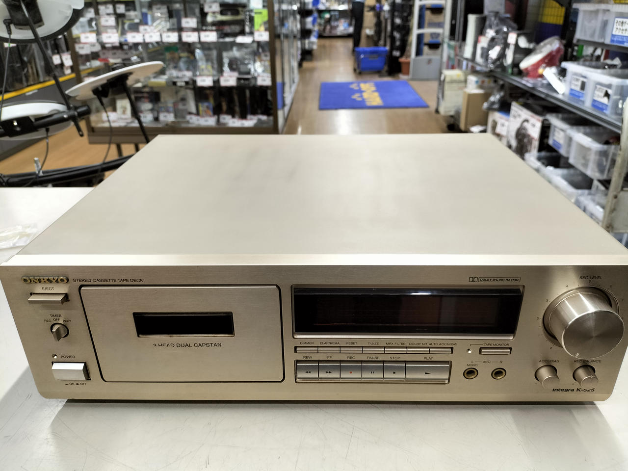 T008 ★ ONKYO オンキョー K-05 カセットデッキ ミニコンポ T008 ONKYO オンキョー K-05 カセットデッキ ミニコンポ 動作品