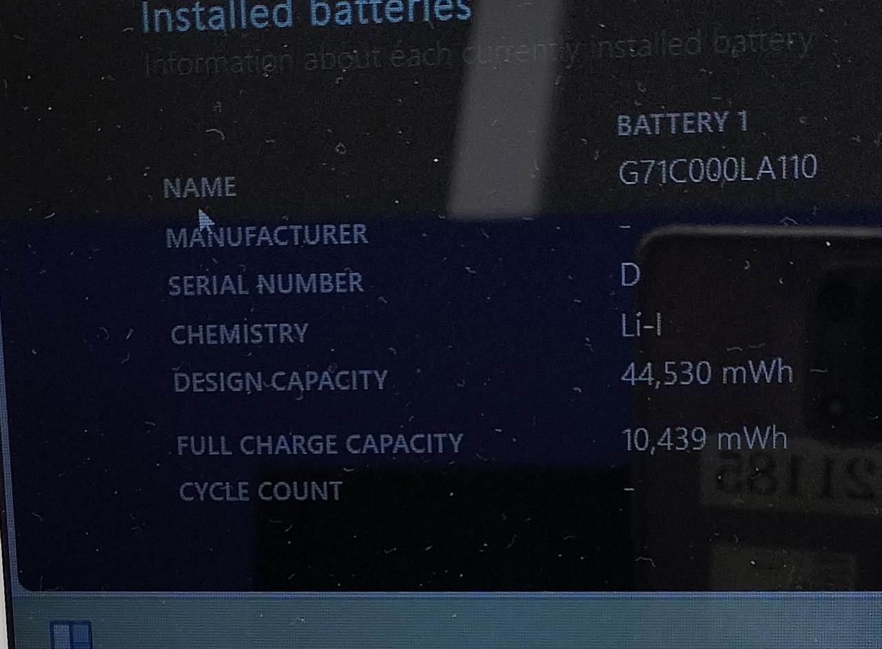 バッテリー激しく劣化