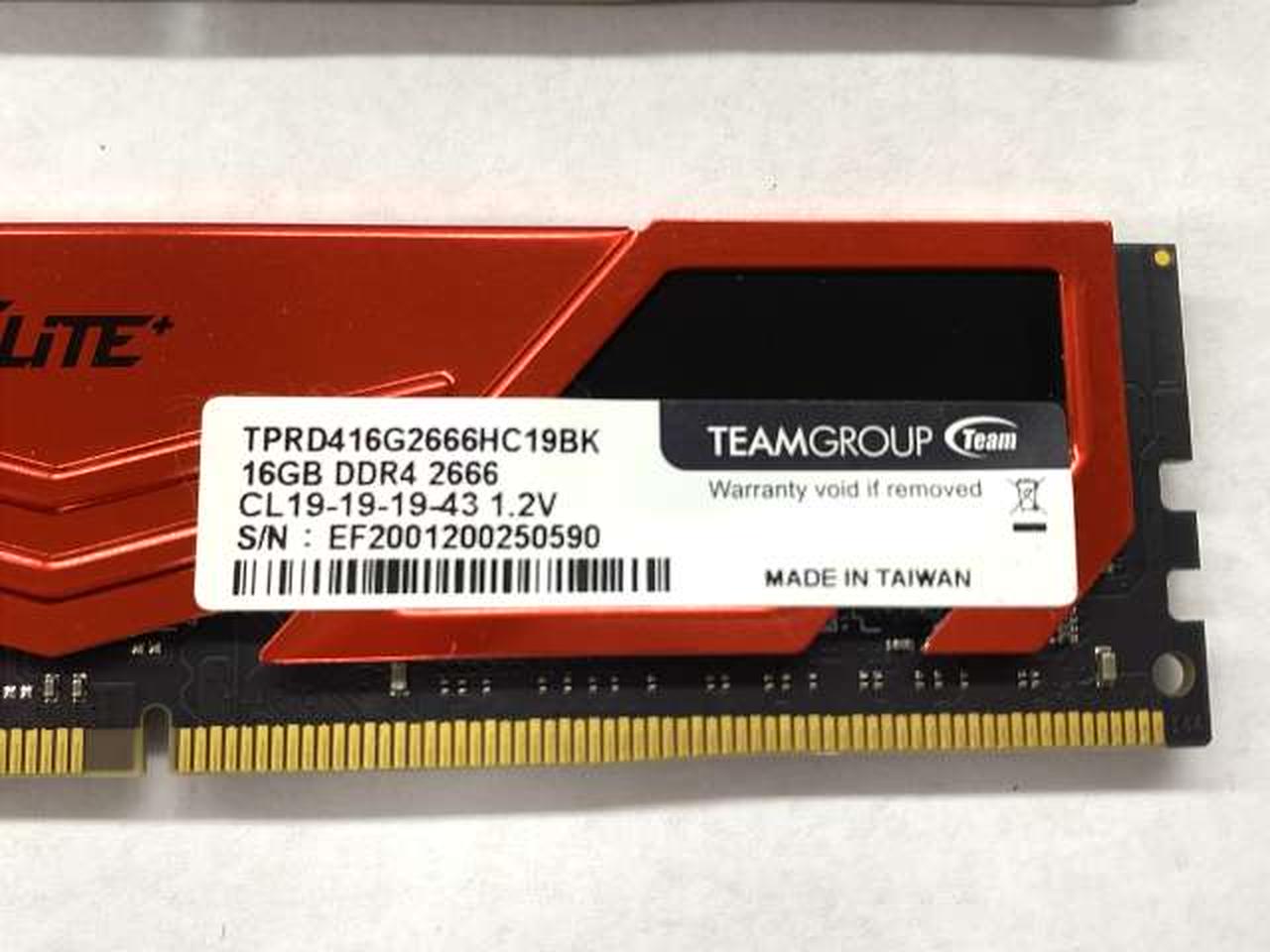 【中古】Team DDR4 2666MHz 64GB (32GBx2枚 中古】DDR4-2666 64GB(32GB×2枚) TEAM