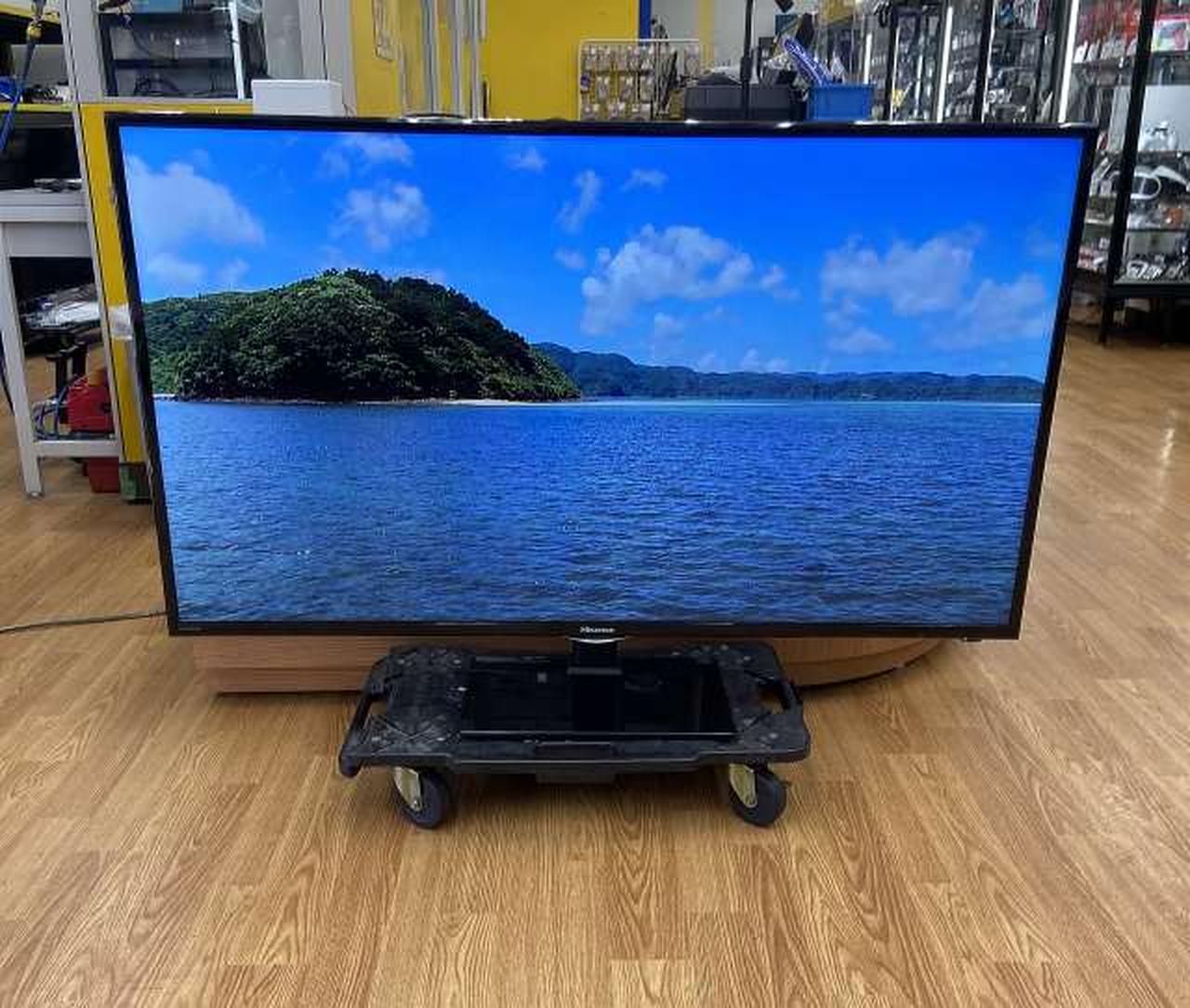 ティーズ50インチ4kテレビ 節約 テレビスタンド付き中古値下げしま 