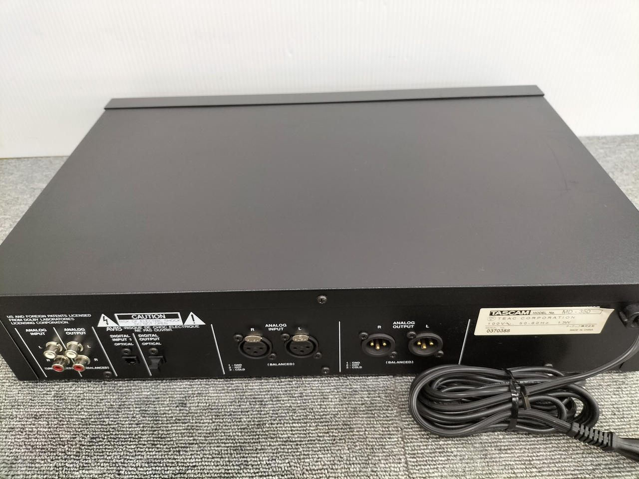 美品】TASCAM なき MD-350 タスカム MDデッキ リモコン・ケーブル付き