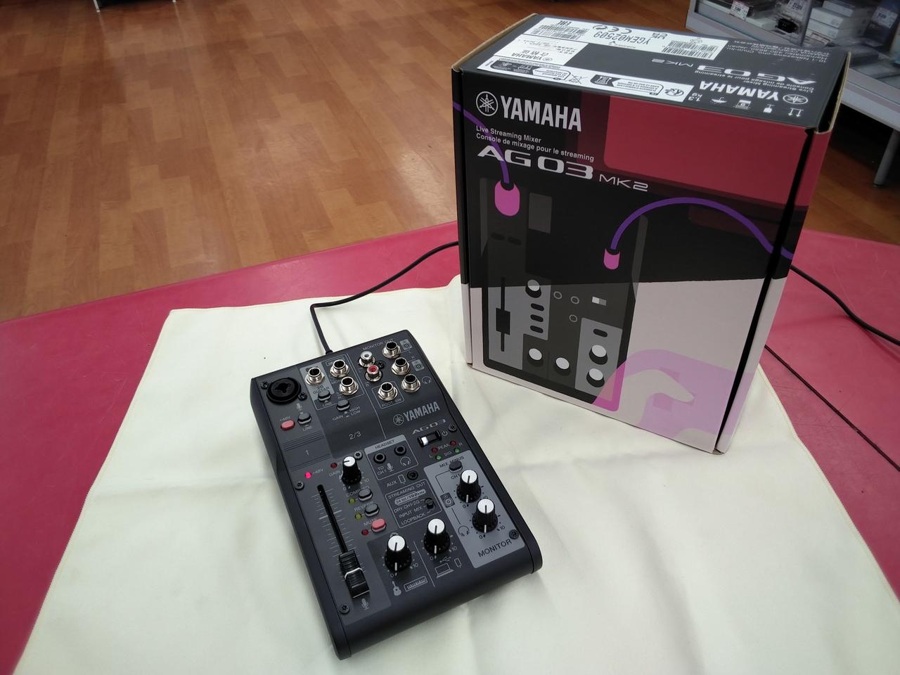 【美品】YAMAHA AG03 MK2ライブストリーミングミキサー【KPHS様】 Amazon | ヤマハ AG03 Mk2 ライブストリーミングパック ホワイト