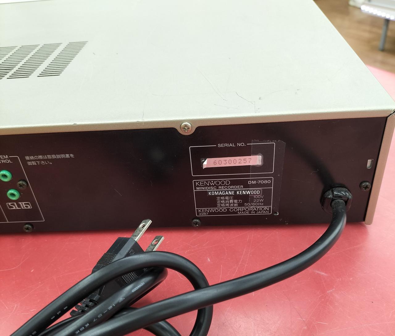 動作確認済　KENWOOD　MDレコーダー（MDデッキ）DM－F70　リモコン付 動作確認済 KENWOOD MDレコーダー（MDデッキ）DM－F70 リモコン