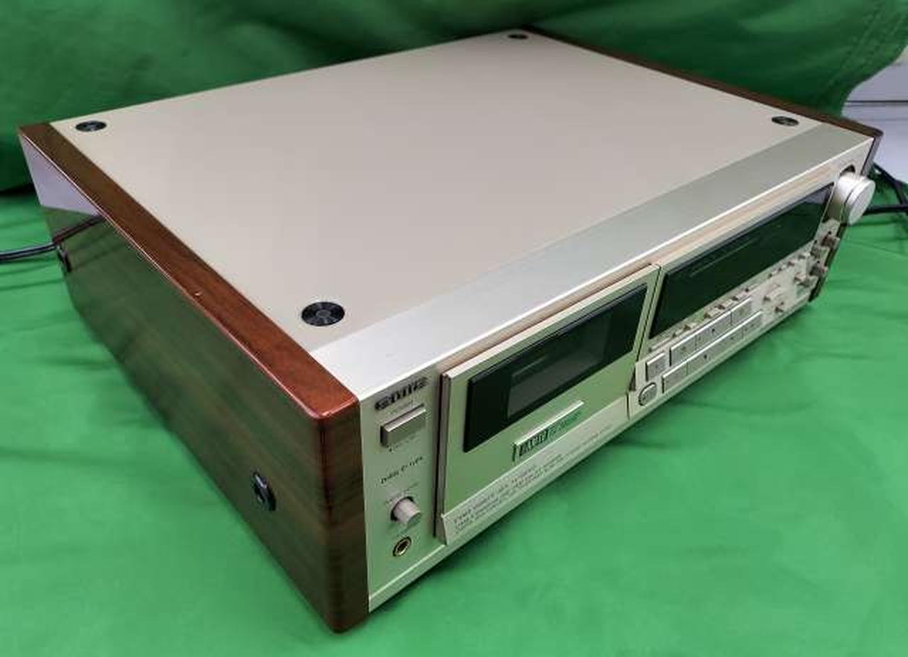 ​フルセットAIWA XK-S9000 リモコン・説明書付 通電済　ジャンク ジャンク品】AIWA アイワカセットデッキ XK-S9000 リモコン、取扱説明書付