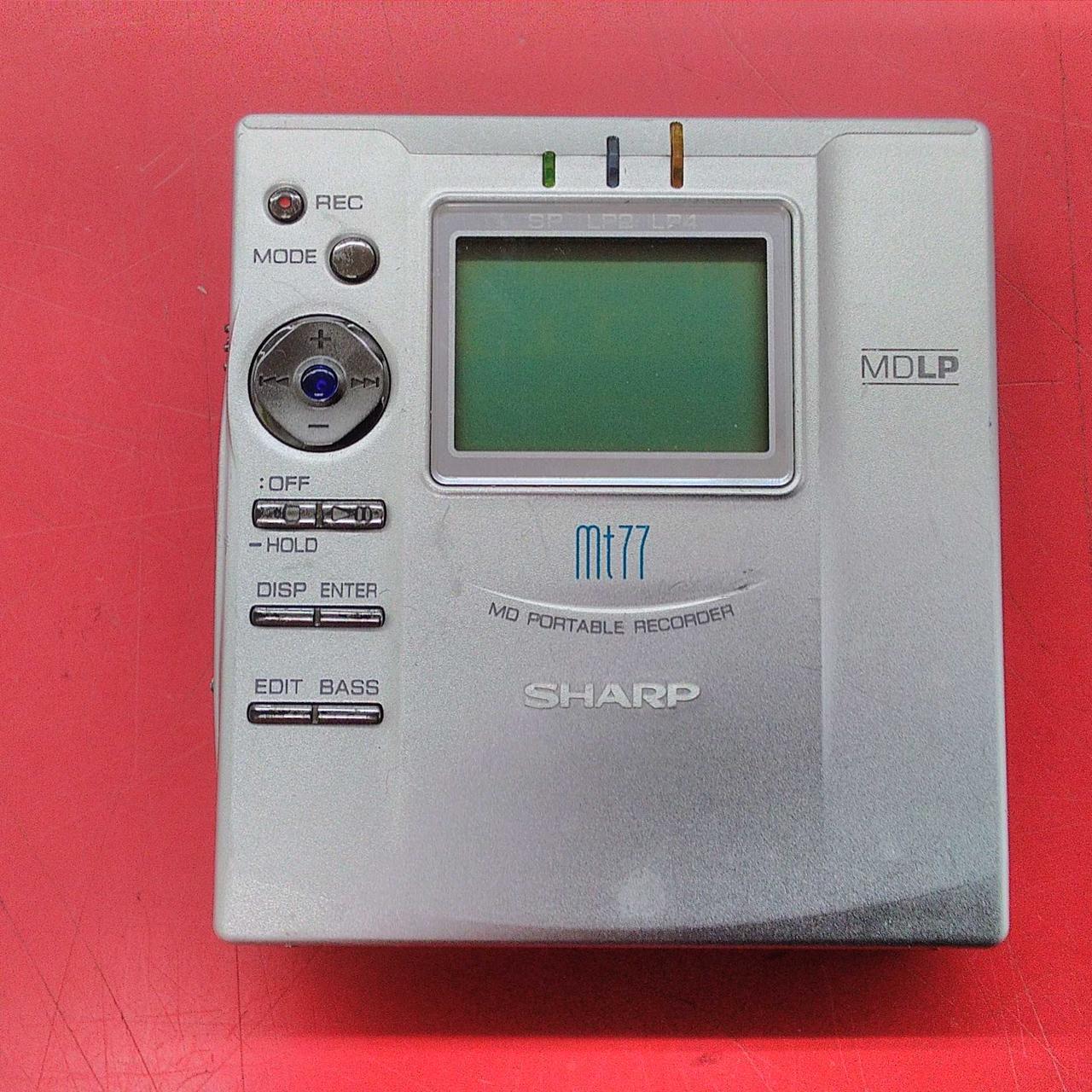 完動品】SHARP MDプレイヤー シャープ MDプレイヤー mt77 MDポータブル