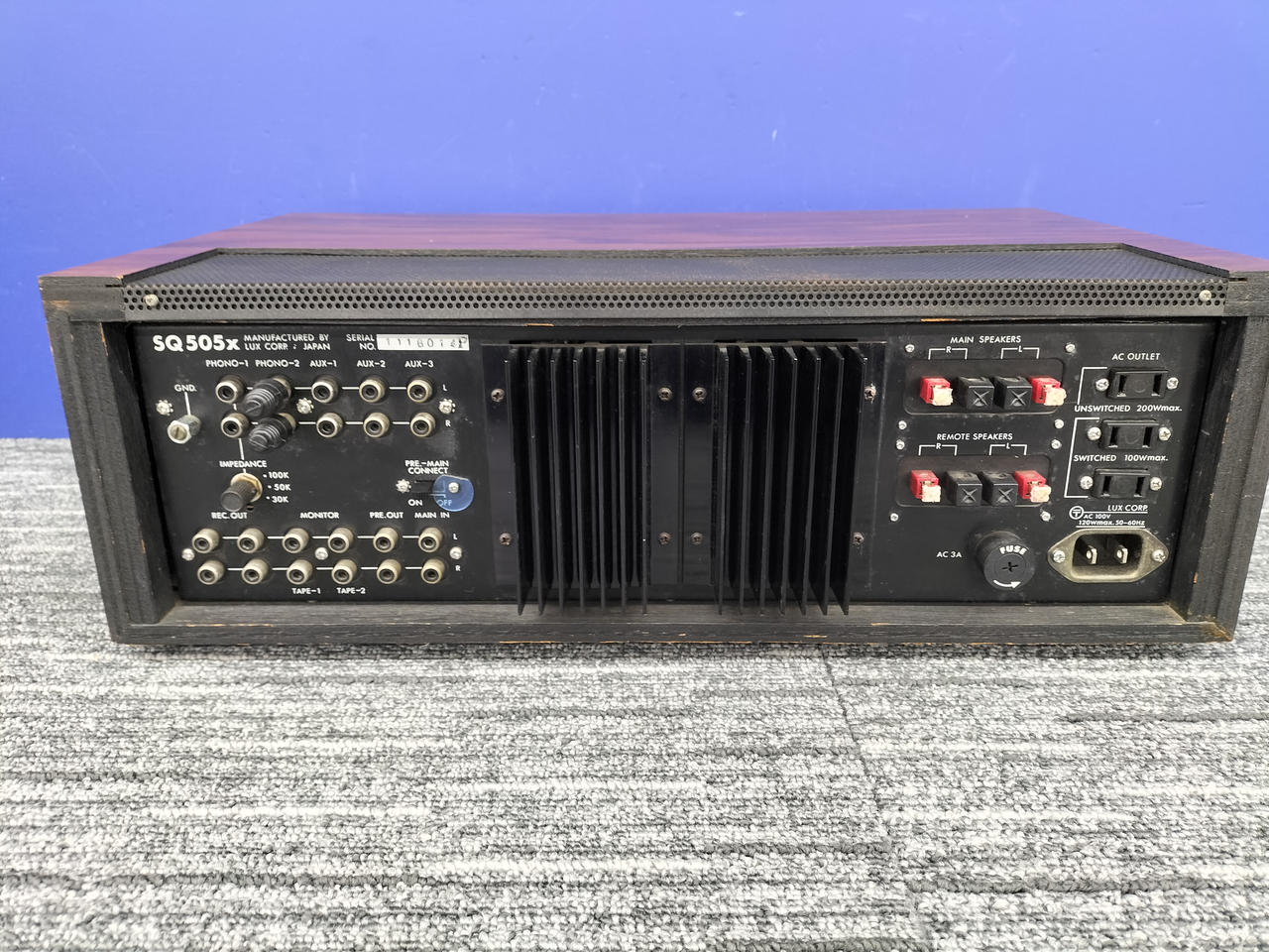LUXMAN SQ505X プリメインアンプ ソリッドステートインテグレーテッド LUXMAN ラックスマン SQ505X プリメインアンプ - 中古オーディオ