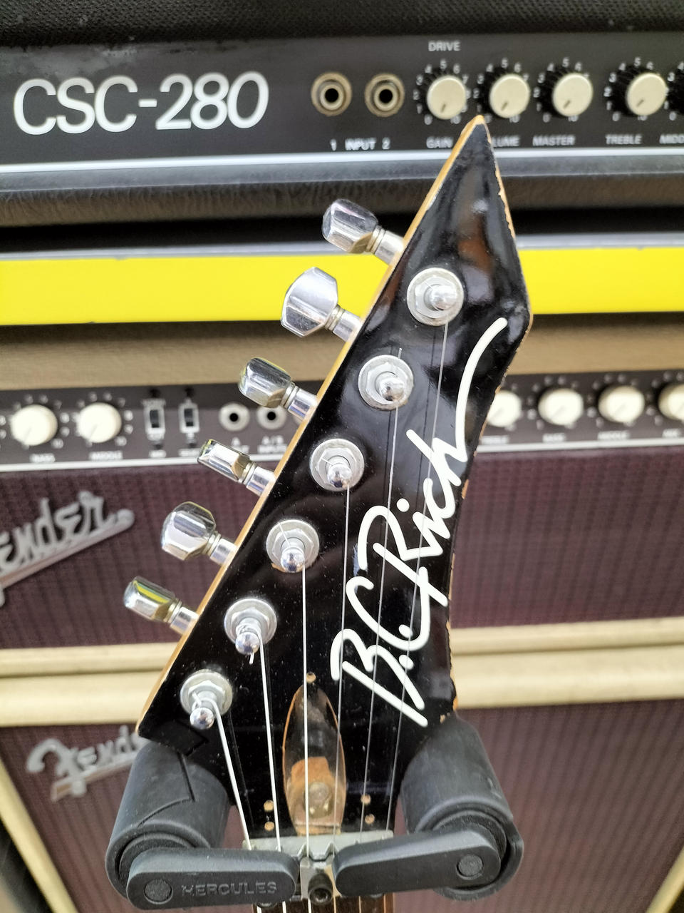BC Rich エレキギター Black BC RIch Electric Guitar Solid Body Red Binding Spider