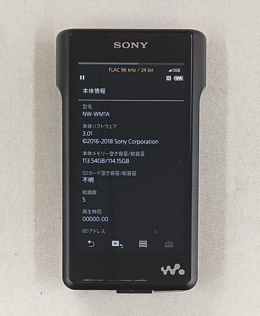 SONY ソニー NW-WM1A　 美品！ SONY NW-WM1A Black WM1 Series Walkman Digital Audio Player Japan