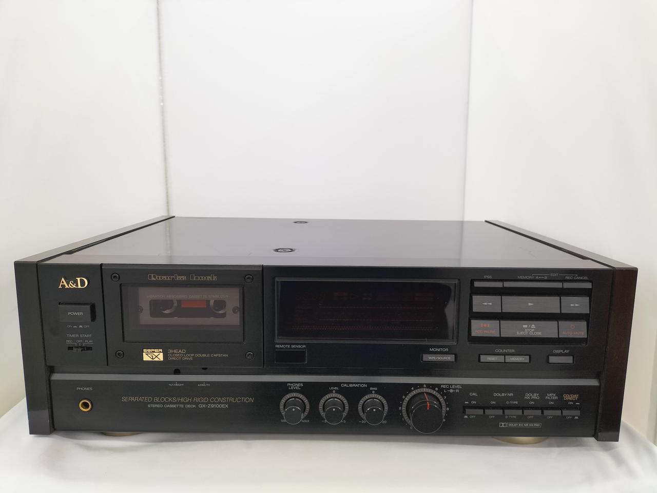 A&D カセットデッキ　GX-Z9100 エー・アンド・デイ　取説付き A&D GX-Z9100の紹介◇薄型stylishから厚型toughへ変化