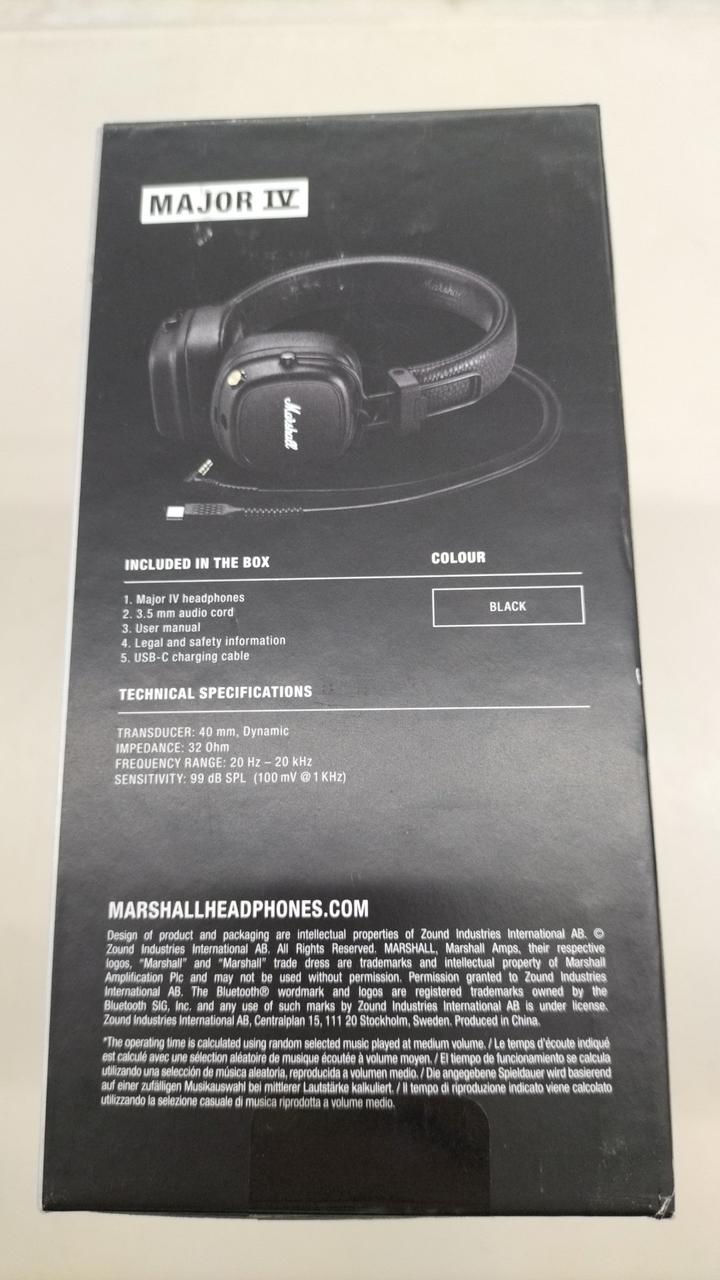 マーシャルⅣ 新品未使用 中古(A)] マーシャル(Marshall) Major IV ワイヤレスヘッドホン