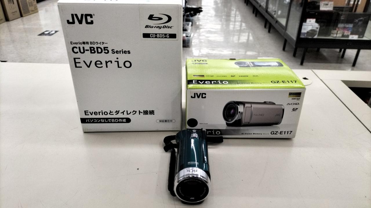 2012年製　JVC　GZ-E117 ビデオカメラ　専用BDライター付き 2012年製 JVC GZ-E117 ビデオカメラ 専用BDライター付き 2012年