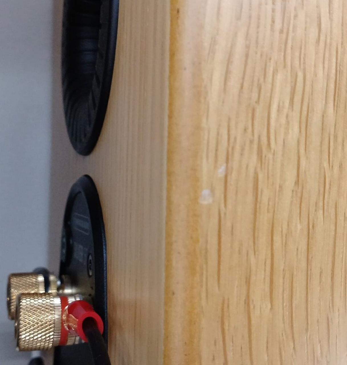 キズ(向かって右側のスピーカーの側面)