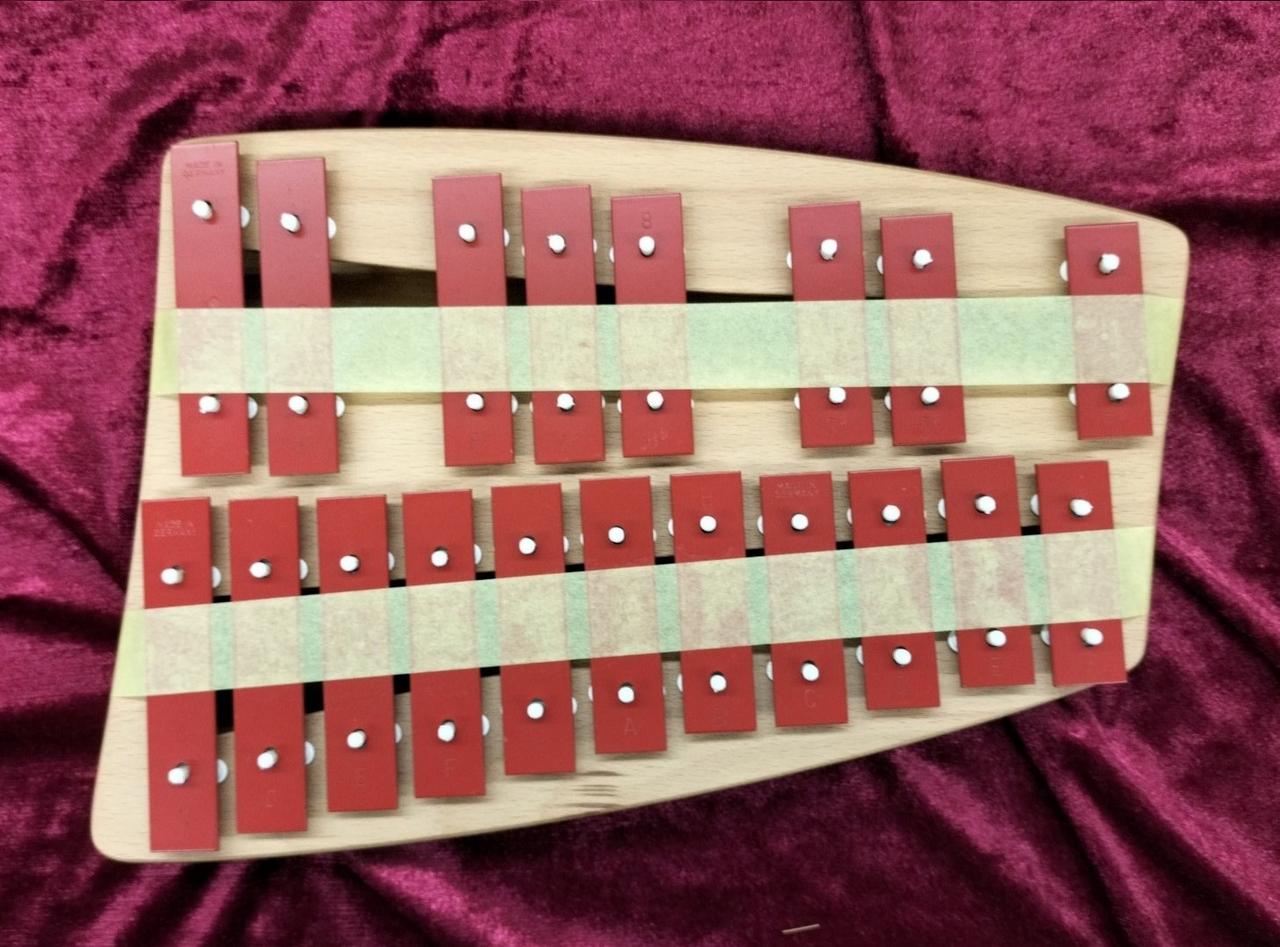 マスキングテープで脱落防止してます