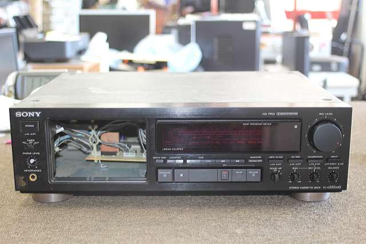 SONY TC-222ESG カセットデッキ フロント開かない専用の箱&取説付 SONY TC-222ESG カセットデッキ フロント開かない専用の箱&取説